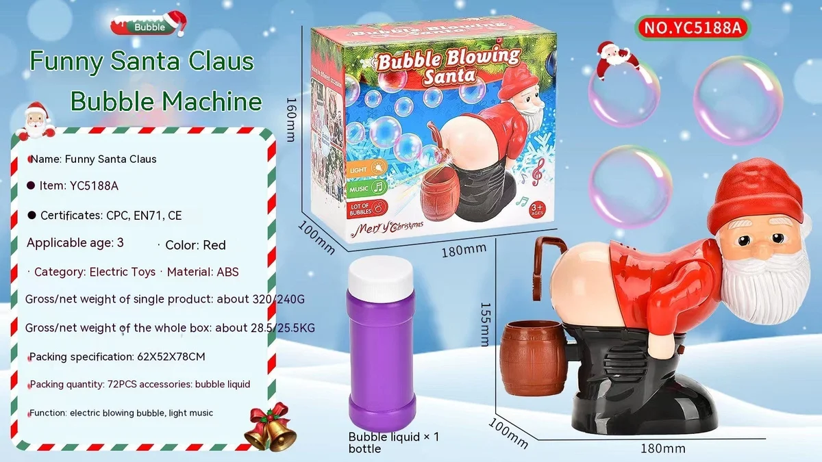 Funny Santa Bubble Machine — Zoovio