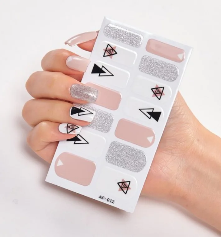 Frexos Lettice semicured uv gel nail stickers kit — Zoovio