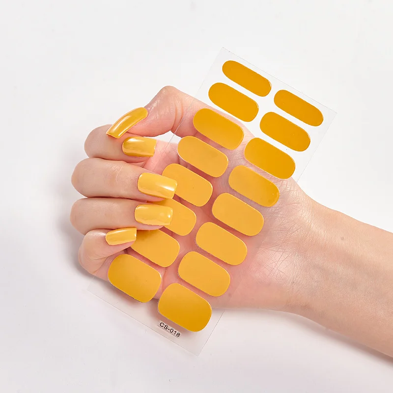 Frexos mustard semicured UV gel nail stickers kit — Zoovio