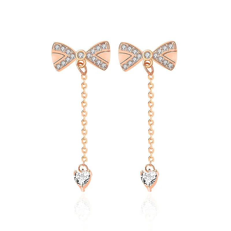 Bowknot Tassel Earrings — Zoovio