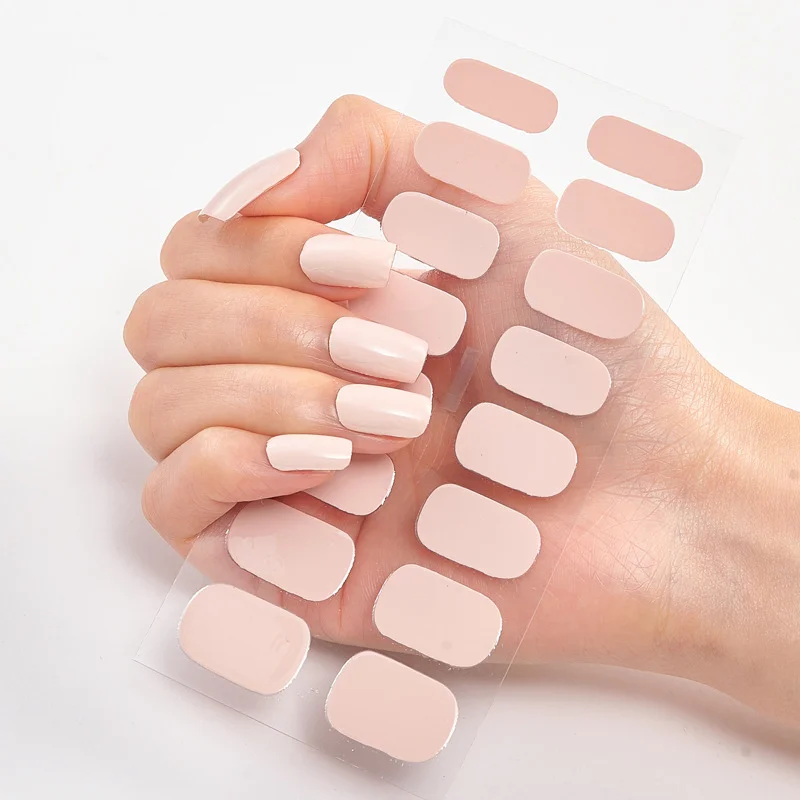 Frexos red light-white-pink semicured uv gel nail stickers kit — Zoovio