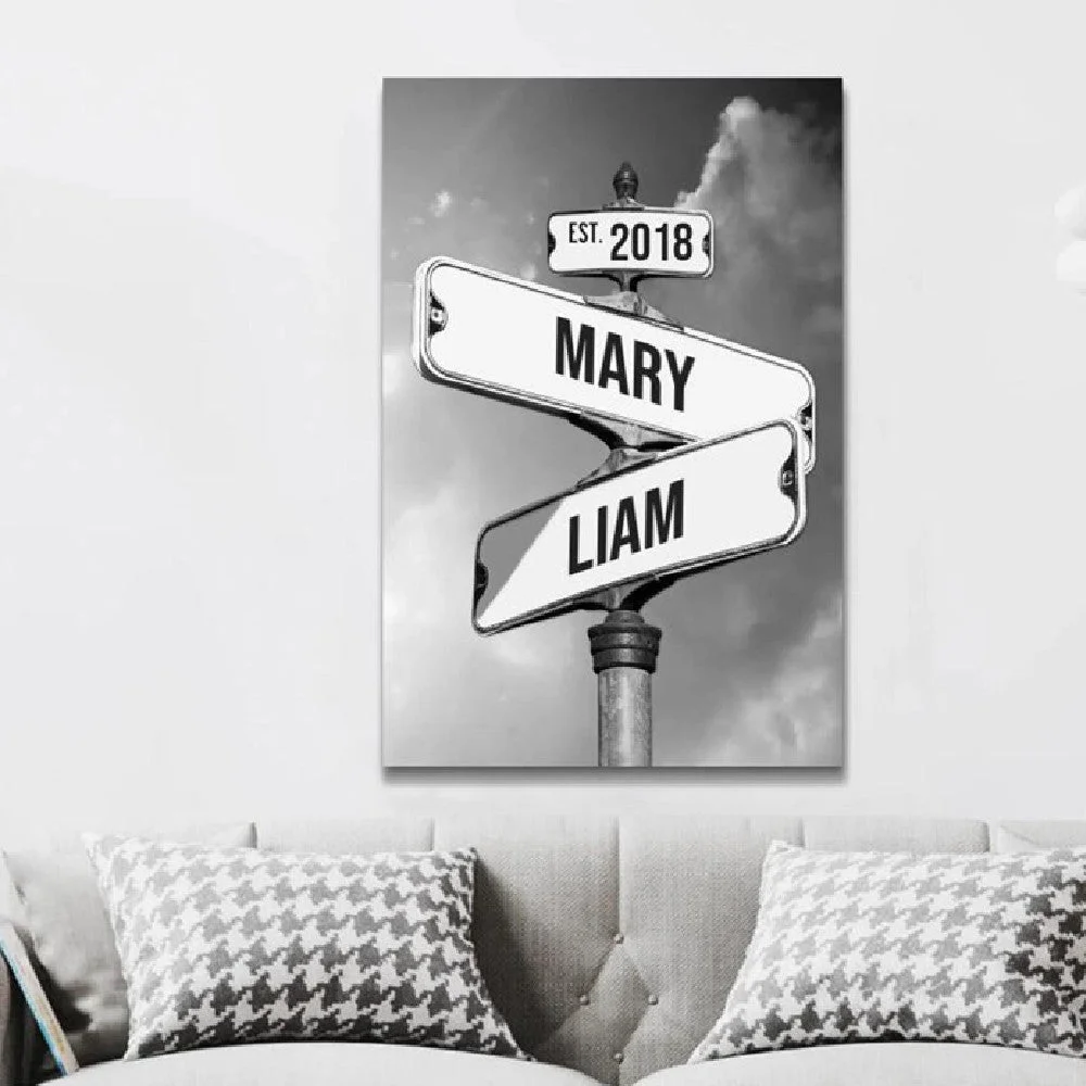 Vintage Love Street Sign Canvas — Zoovio