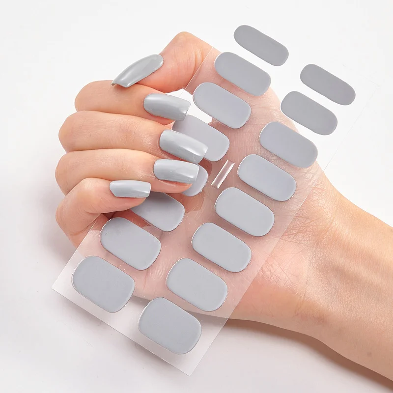 Frexos red methalic-white semicured uv gel nail stickers kit — Zoovio