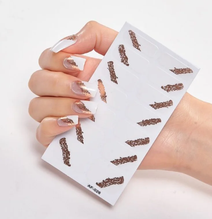 Frexos white regal  semicured uv gel nail stickers kit — Zoovio
