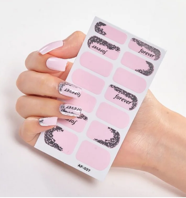 Frexos forever pink semicured uv gel nail stickers kit — Zoovio
