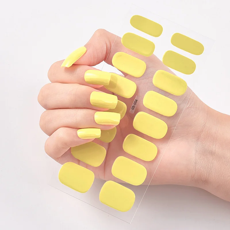 Frexos red yellow semicured uv gel nail stickers kit — Zoovio