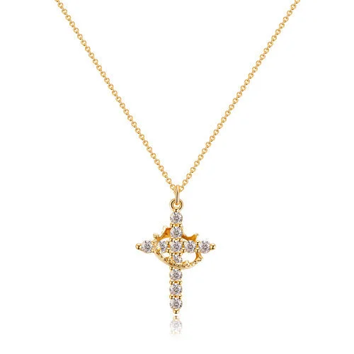 Diamond Cross Necklace — Zoovio