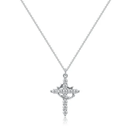 Cross &amp; Crown Necklace — Zoovio