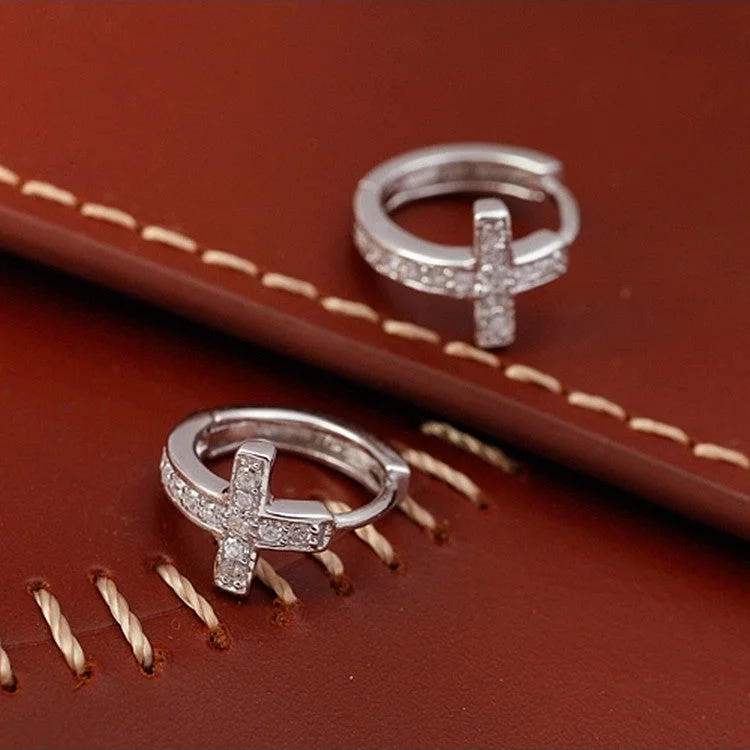 Circle Cross Earrings — Zoovio