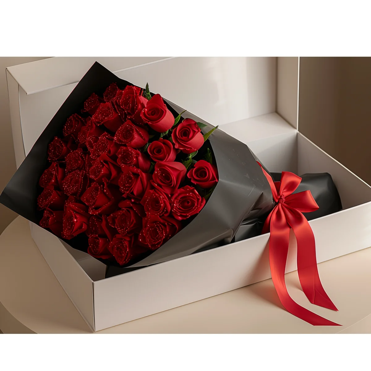 Glitter Rose Bouquet - Forever Lasting Roses — Zoovio