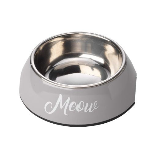 Grey Meow Cat Bowl